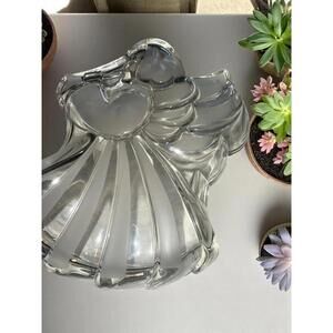 Mikasa Heavenly Song Angel Clear Frosted Glass Christmas Holiday Candy Dish